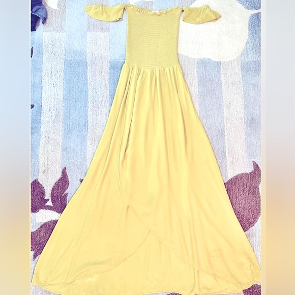 Revolve | Young Fabulous & Broke Frida Smocked Bodice On/Off Shoulder Maxi Dress - Picture 7 of 8